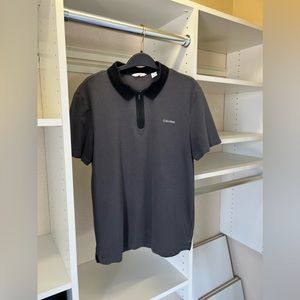 Calvin Klein Quarter Zip Short Sleeve Polo